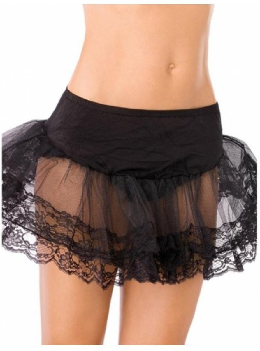 Petticoat met Kant Zwart | Leg Avenue | One size